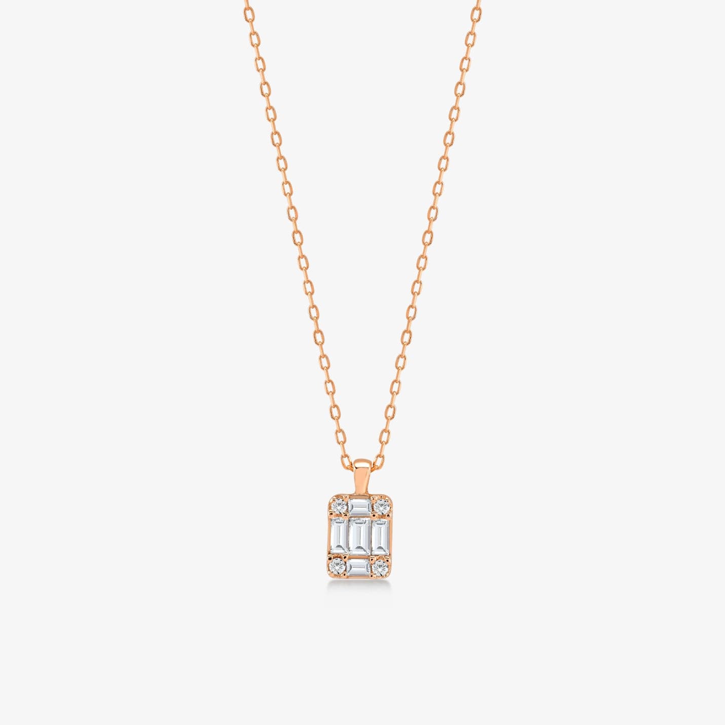 Diamond Baguette Necklace