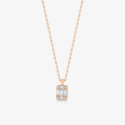 Diamond Baguette Necklace