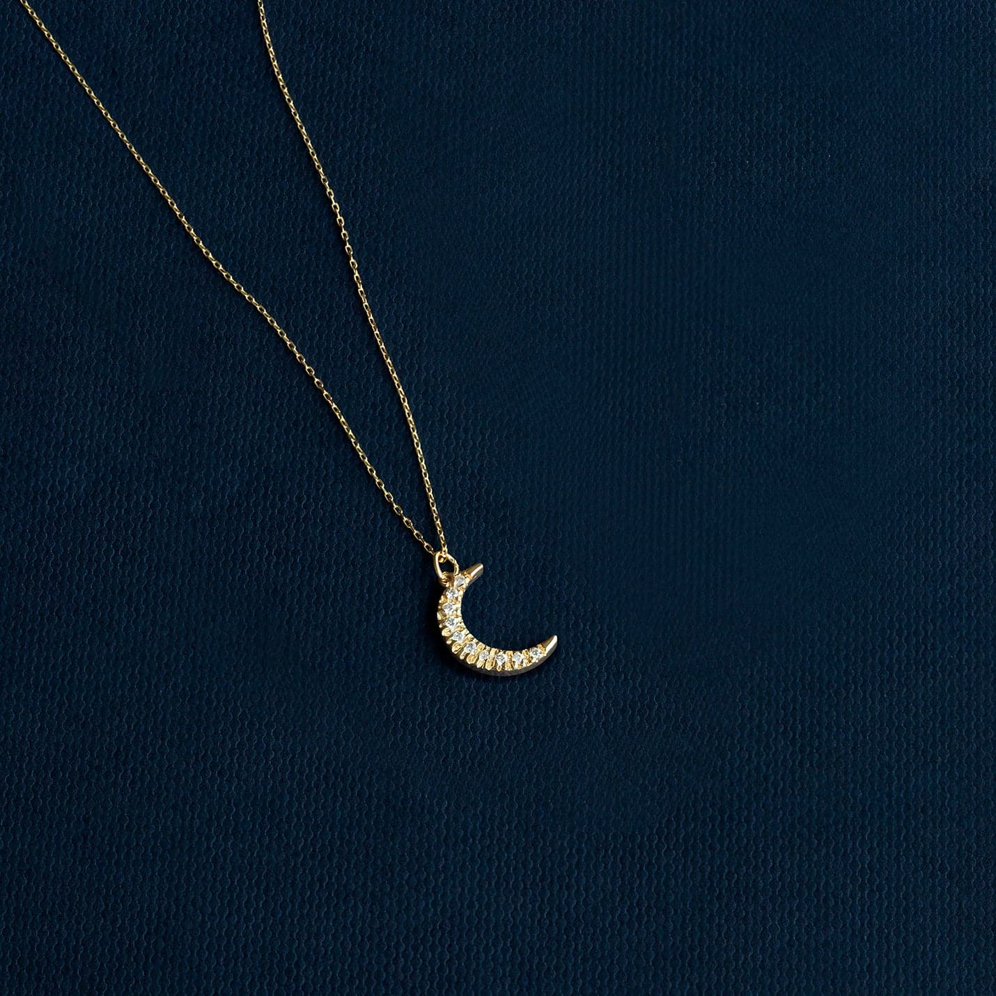 Diamond Crescent Necklace
