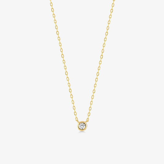 Diamond Bezel Set Necklace