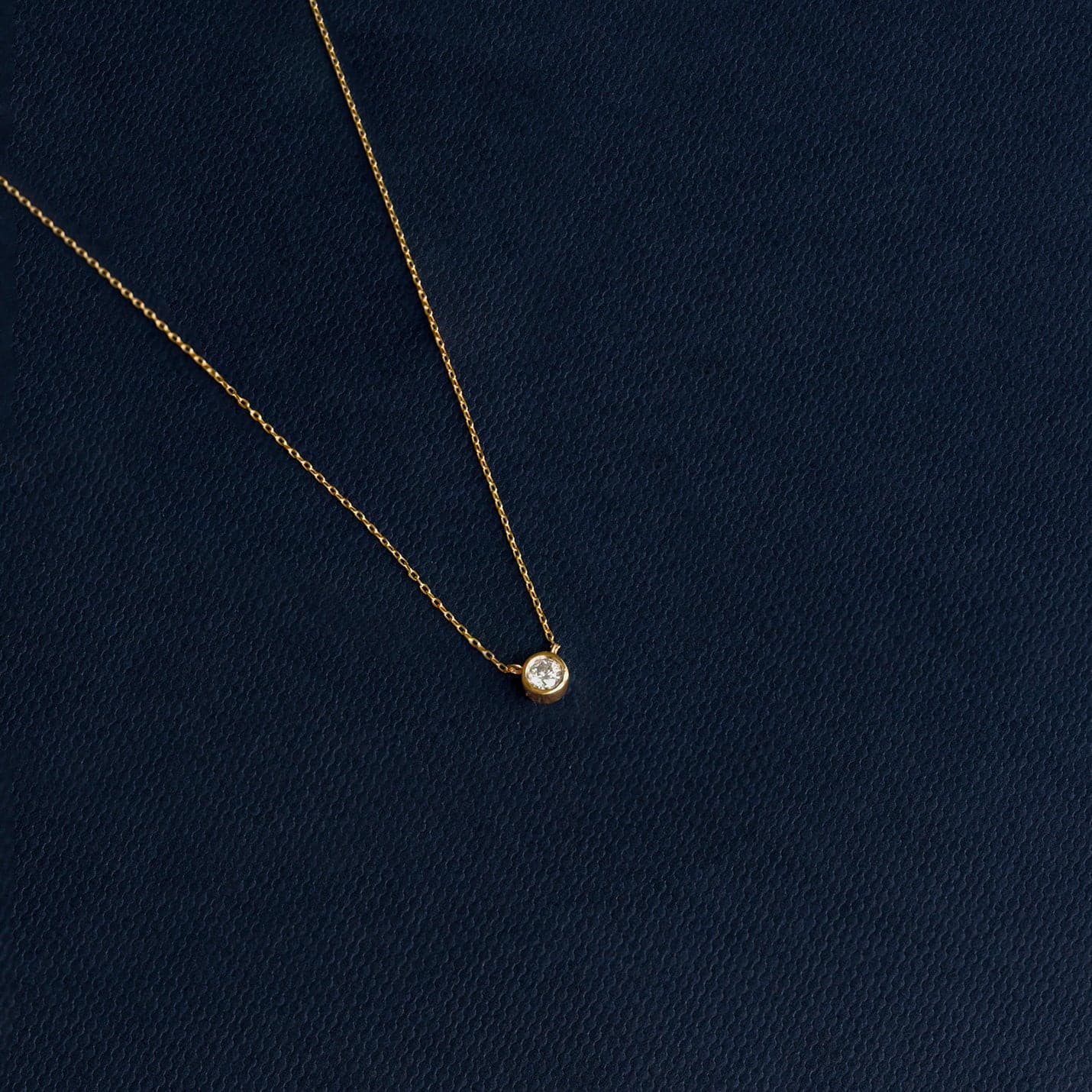 Diamond Bezel Set Necklace