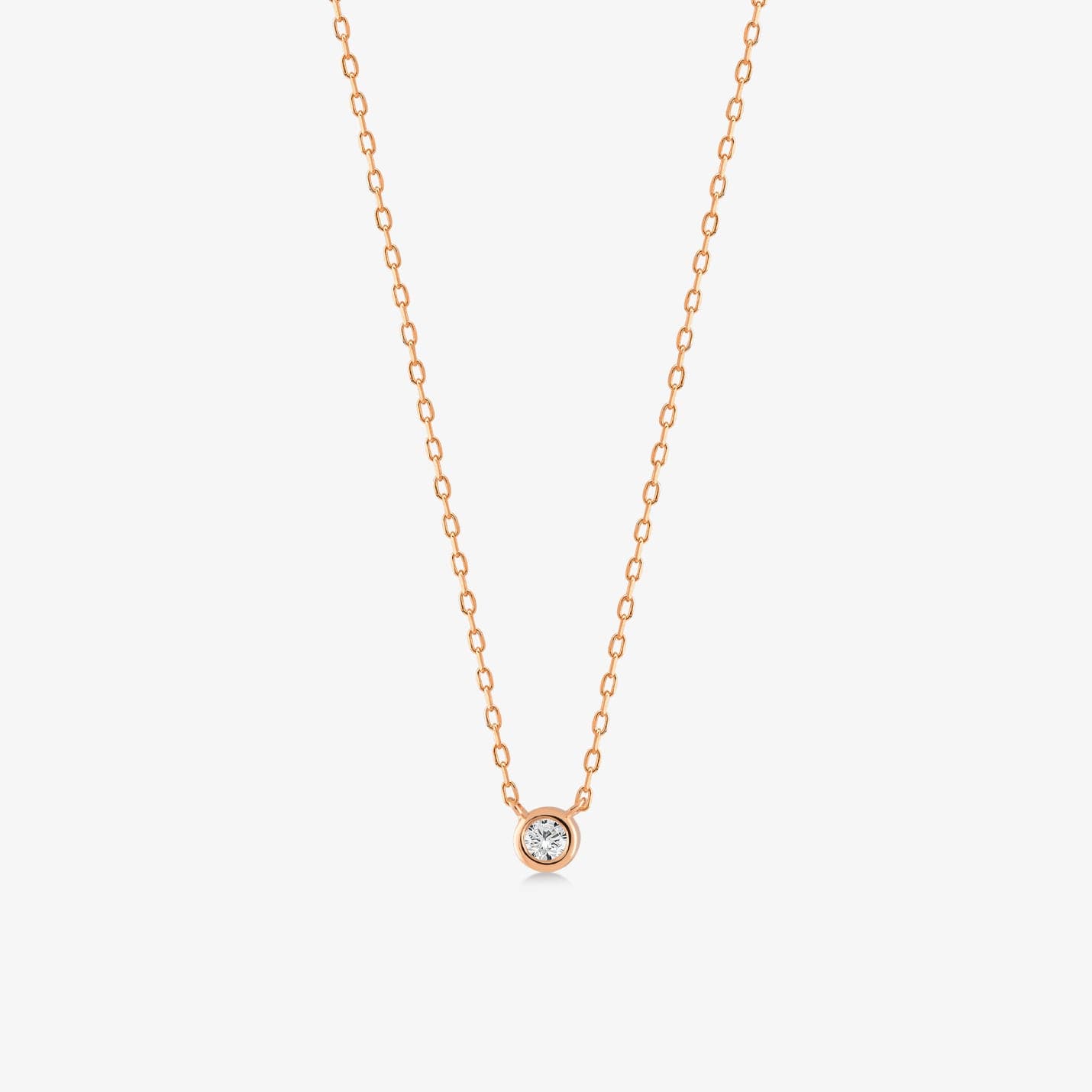 Diamond Bezel Set Necklace