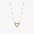 Diamond Mini Open Heart Pendant Necklace