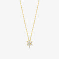 Diamond Flower Pendant Necklace