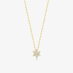 Diamond Flower Pendant Necklace