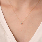 Diamond Flower Pendant Necklace