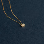 Diamond Flower Pendant Necklace