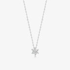 Diamond Flower Pendant Necklace