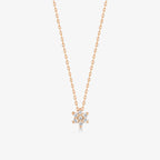 Diamond Flower Pendant Necklace
