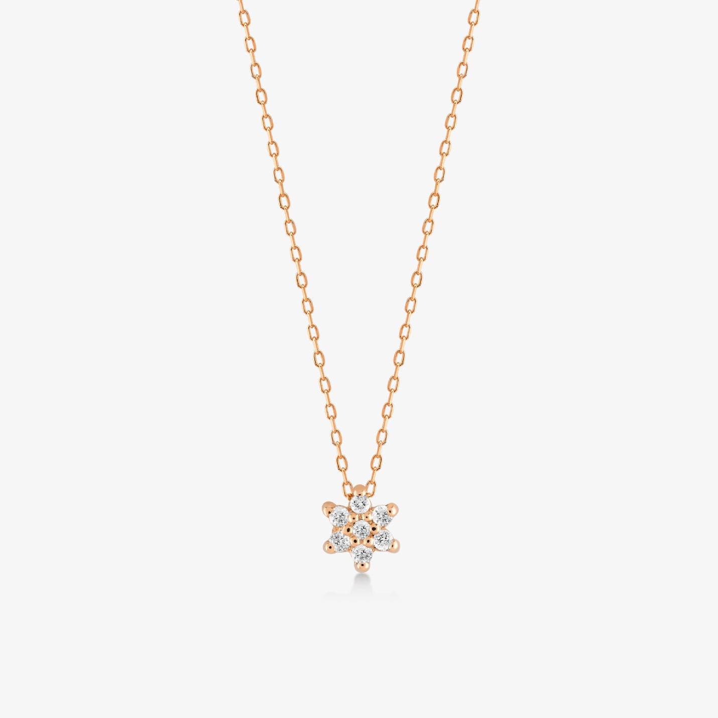 Diamond Flower Pendant Necklace