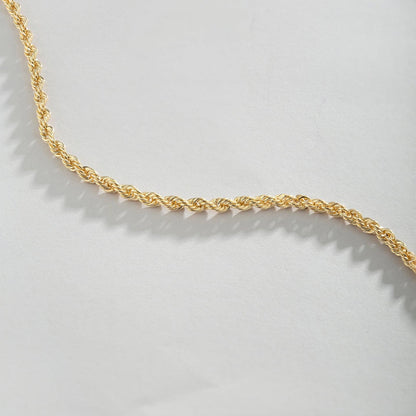 Rope Chain Bracelet in 14K Solid Gold