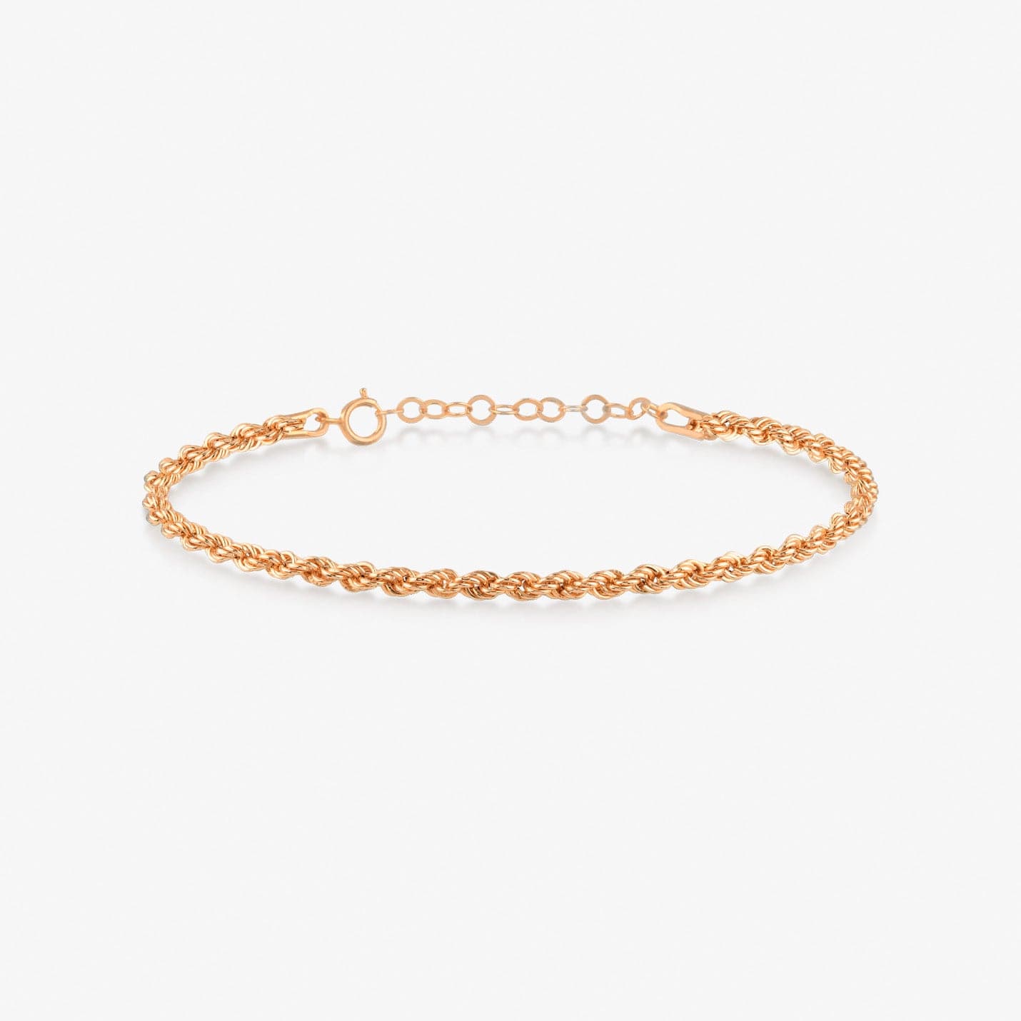 Rope Chain Bracelet in 14K Solid Gold