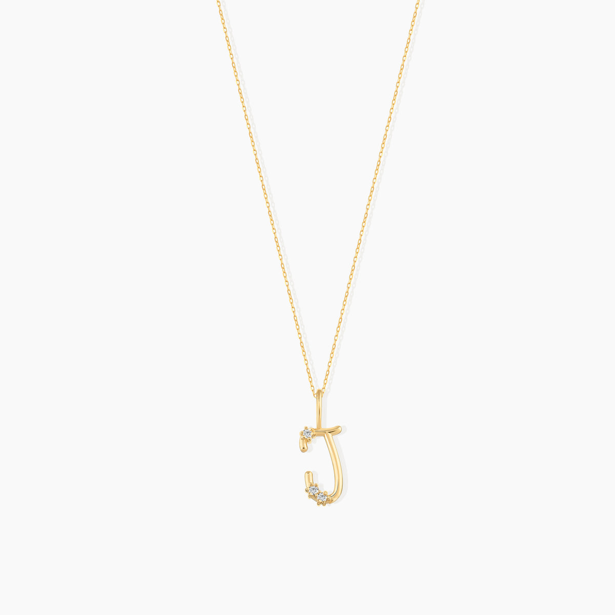 Diamond Cursive Initial Necklace