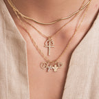Diamond Number Charm Pendant
