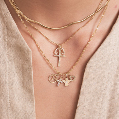 Diamond Number Charm Pendant