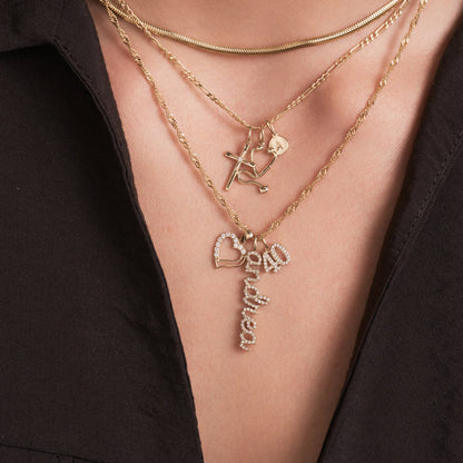 Diamond Accent Cross Charm