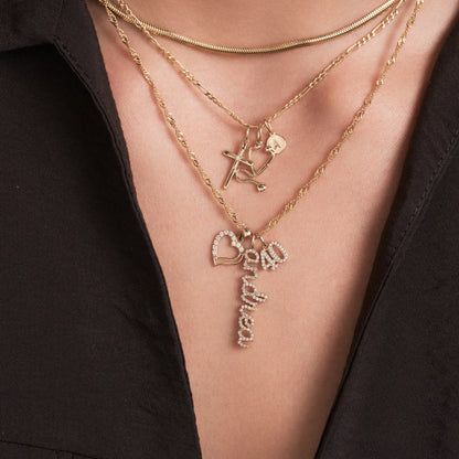 Diamond Accent Cross Charm