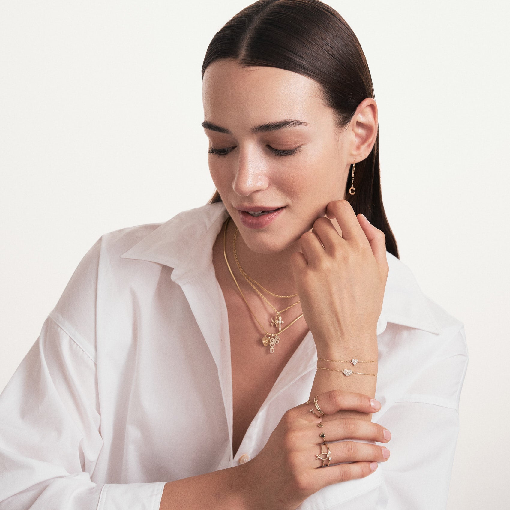 Diamond Orthodox Cross Charm