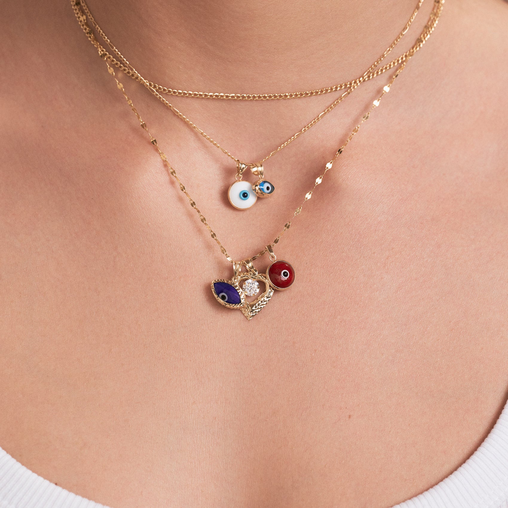 White Evil Eye Charm