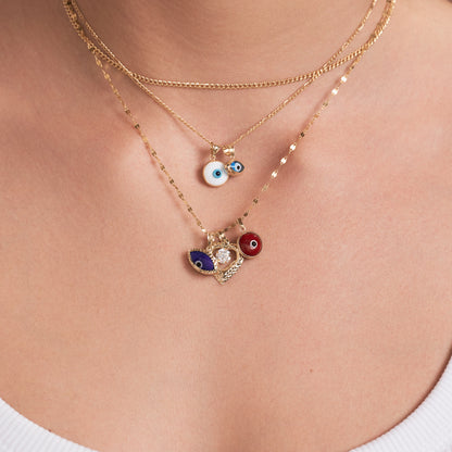 White Evil Eye Charm