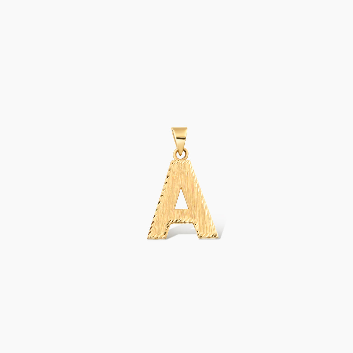 Diamond Cut Initial Letter Pendant