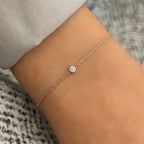 0.10 CT Diamond Bezel Solitaire Bracelet