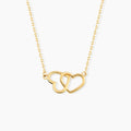 Dainty Interlocking Double Heart Necklace