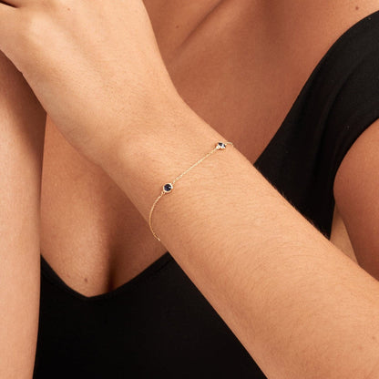 Sapphire Station Bracelet