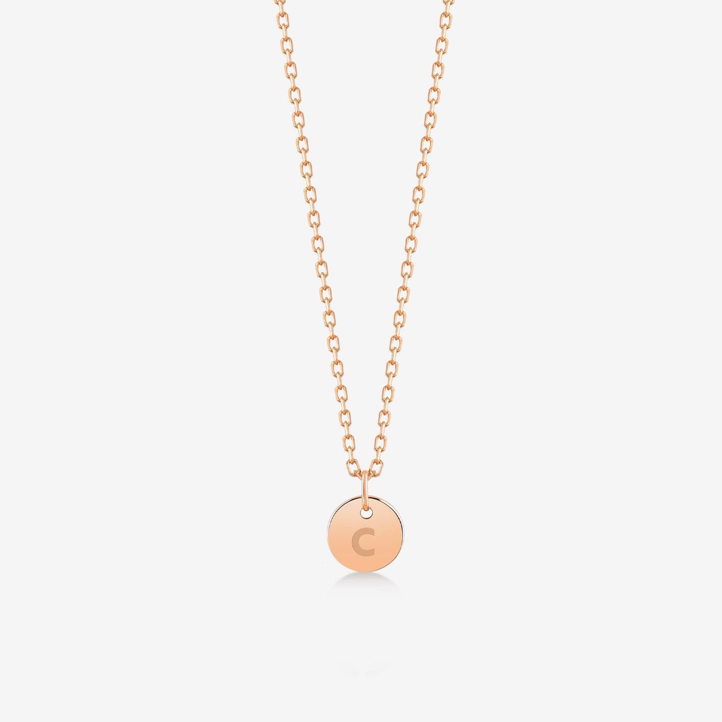 Engravable Coin Necklace in 14K Solid Gold