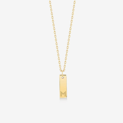 Custom Bar Necklace in 14K Solid Gold