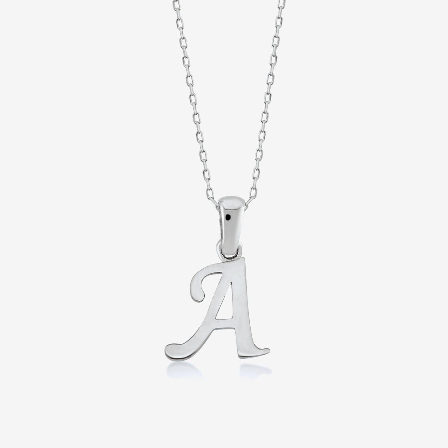 Script Letter Necklaces in 14K Solid Gold