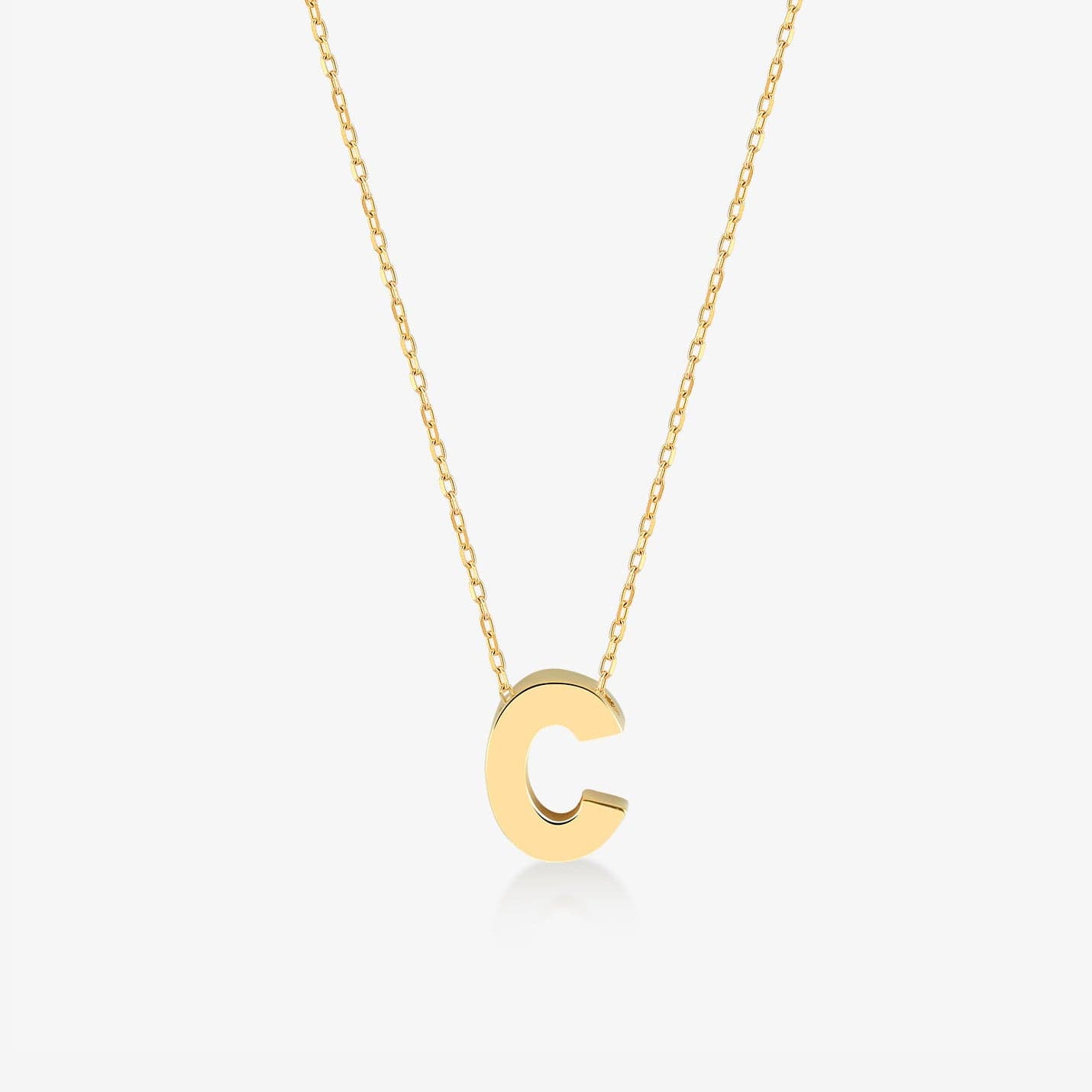 Initial Necklaces in 14K Solid Gold