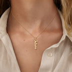 Vertical Script Name Pendant