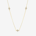 Diamond Flower Station Necklace