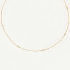 Solitiare Diamond Station Necklace