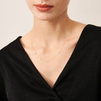Solitiare Diamond Station Necklace