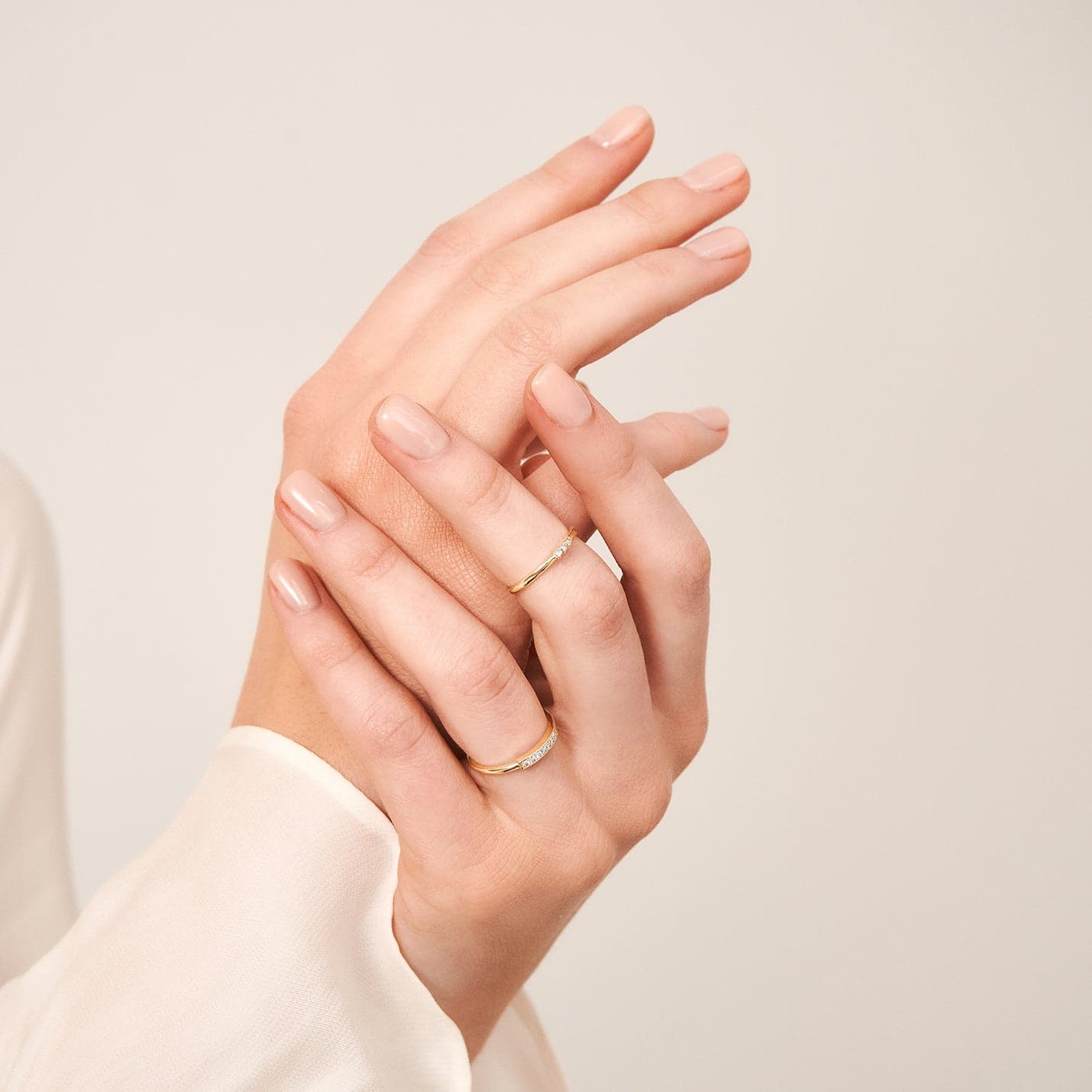 Diamond Stacker Ring in 14K Solid Gold