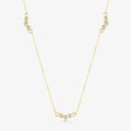 Diamond Multi Beads Station Necklace