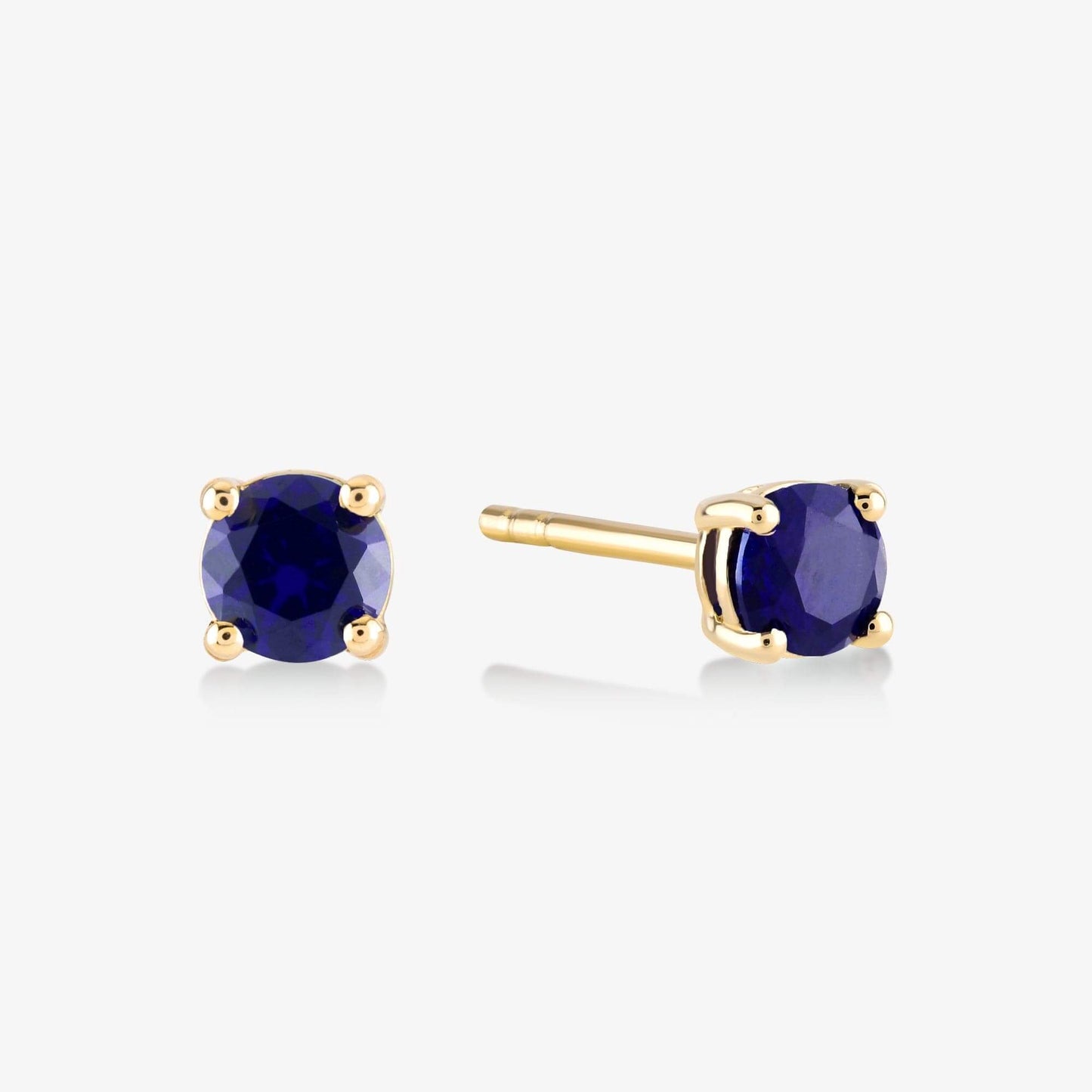 Sapphire Stud Earrings in 14K Solid Gold