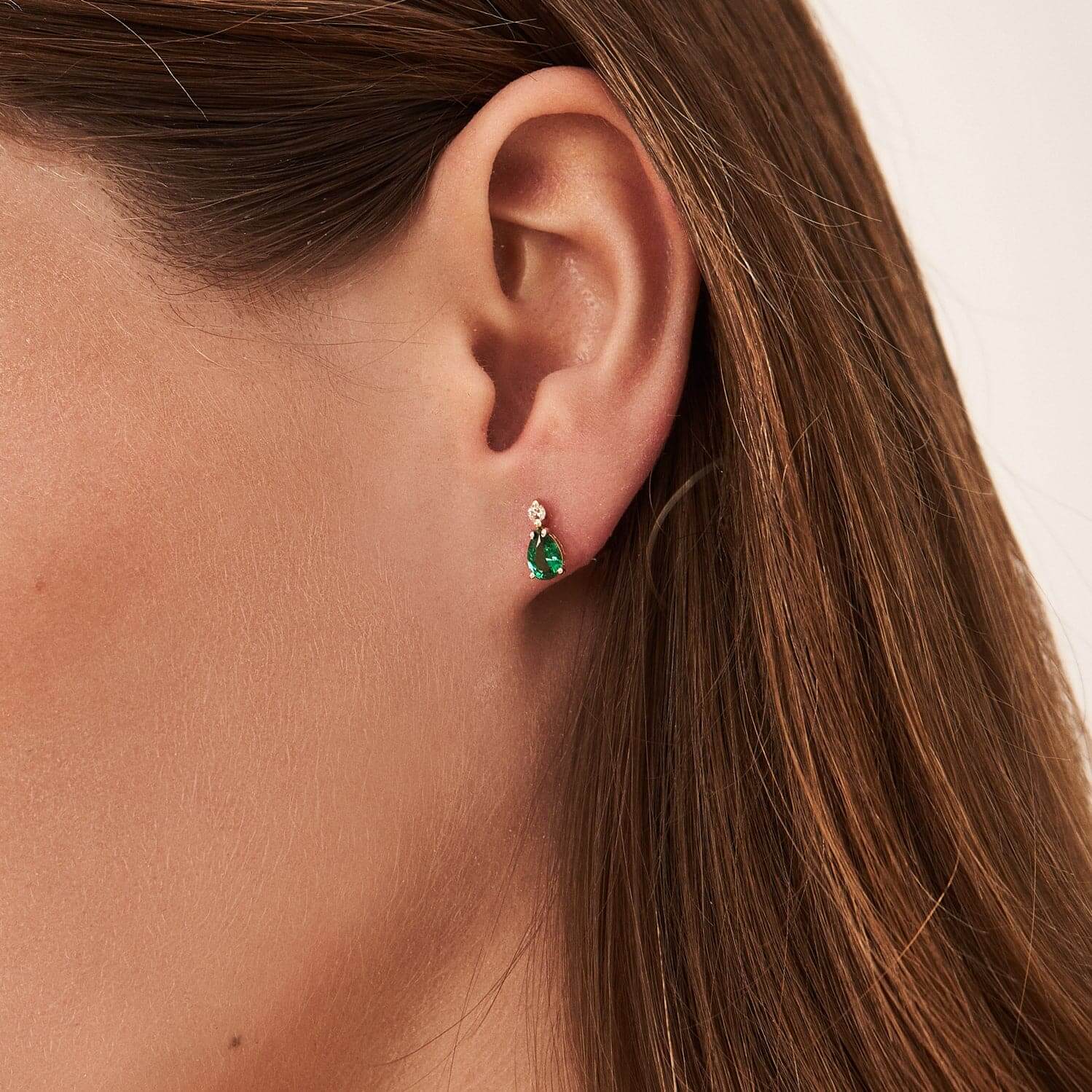 Diamond and Emerald Earrings