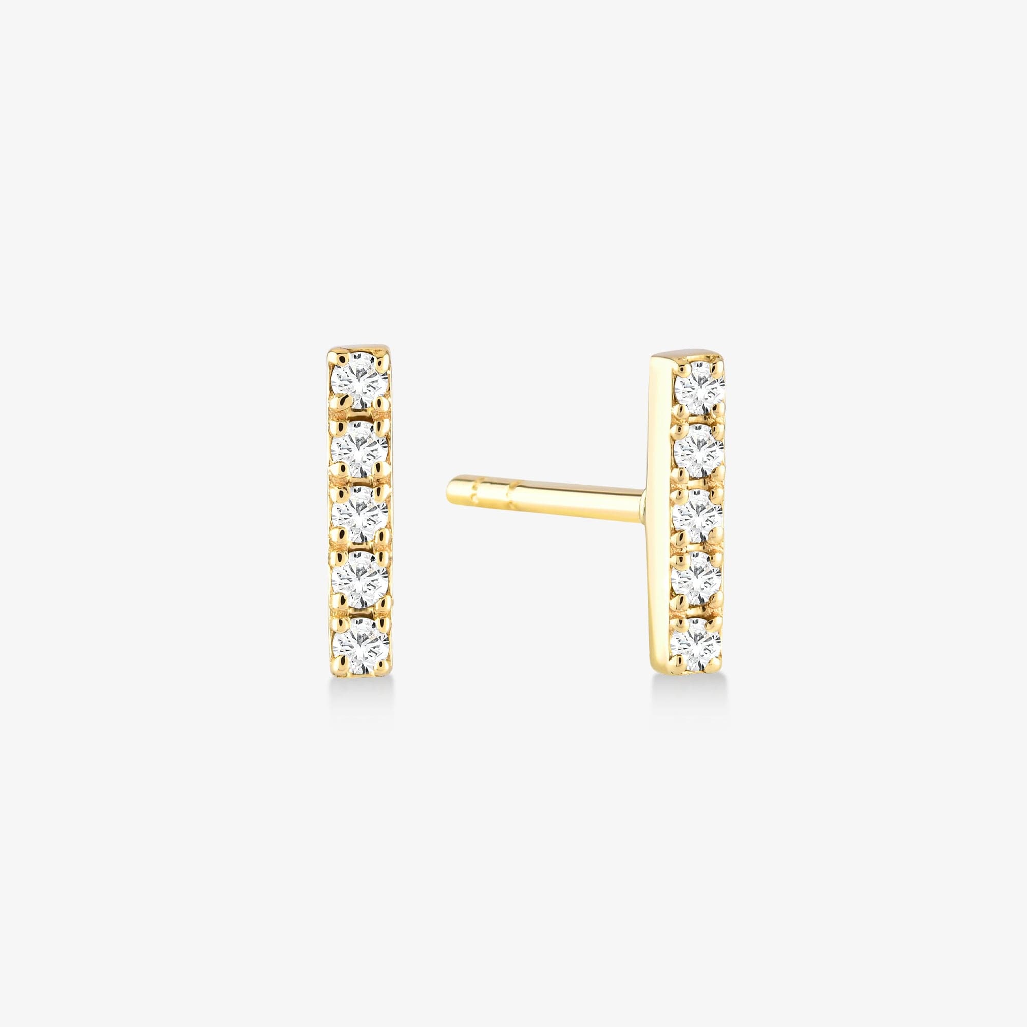 1/10 CT. T.W. Diamond Bar Stud Earrings