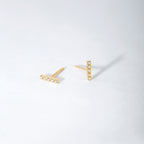 1/10 CT. T.W. Diamond Bar Stud Earrings