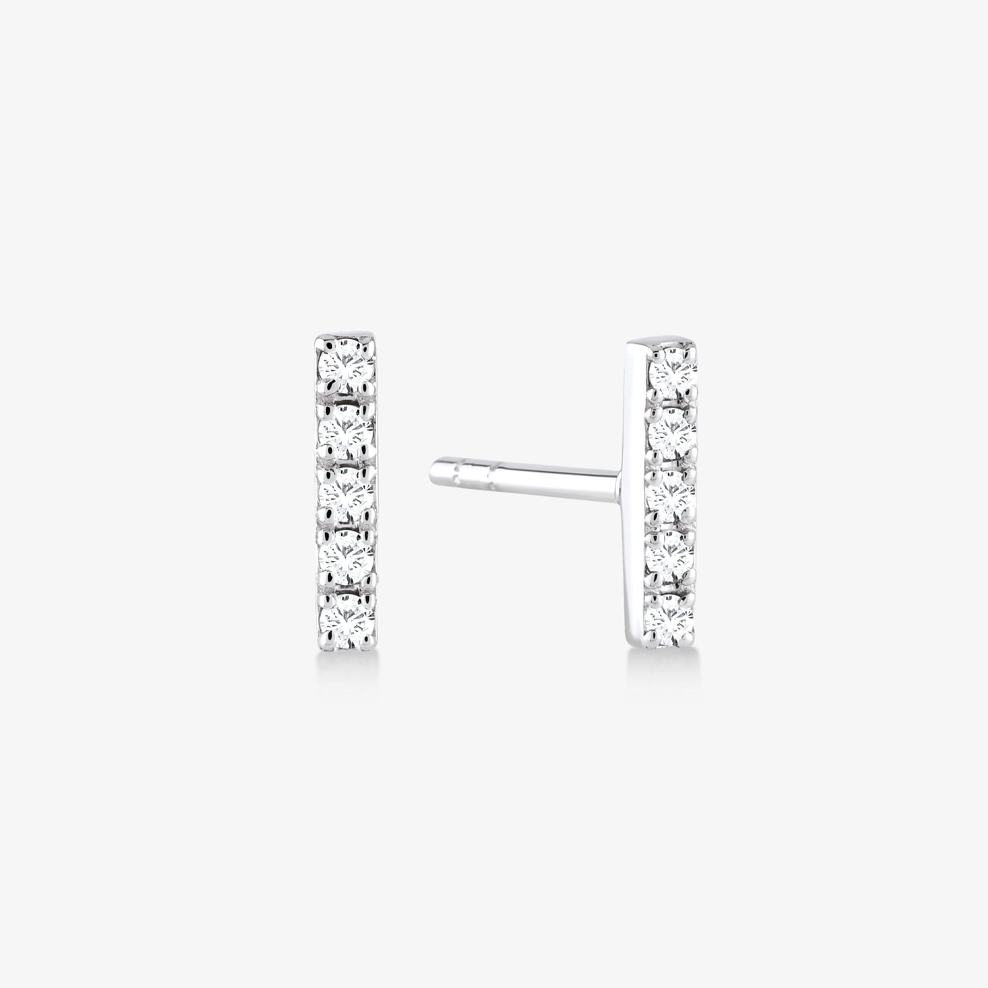 1/10 CT. T.W. Diamond Bar Stud Earrings