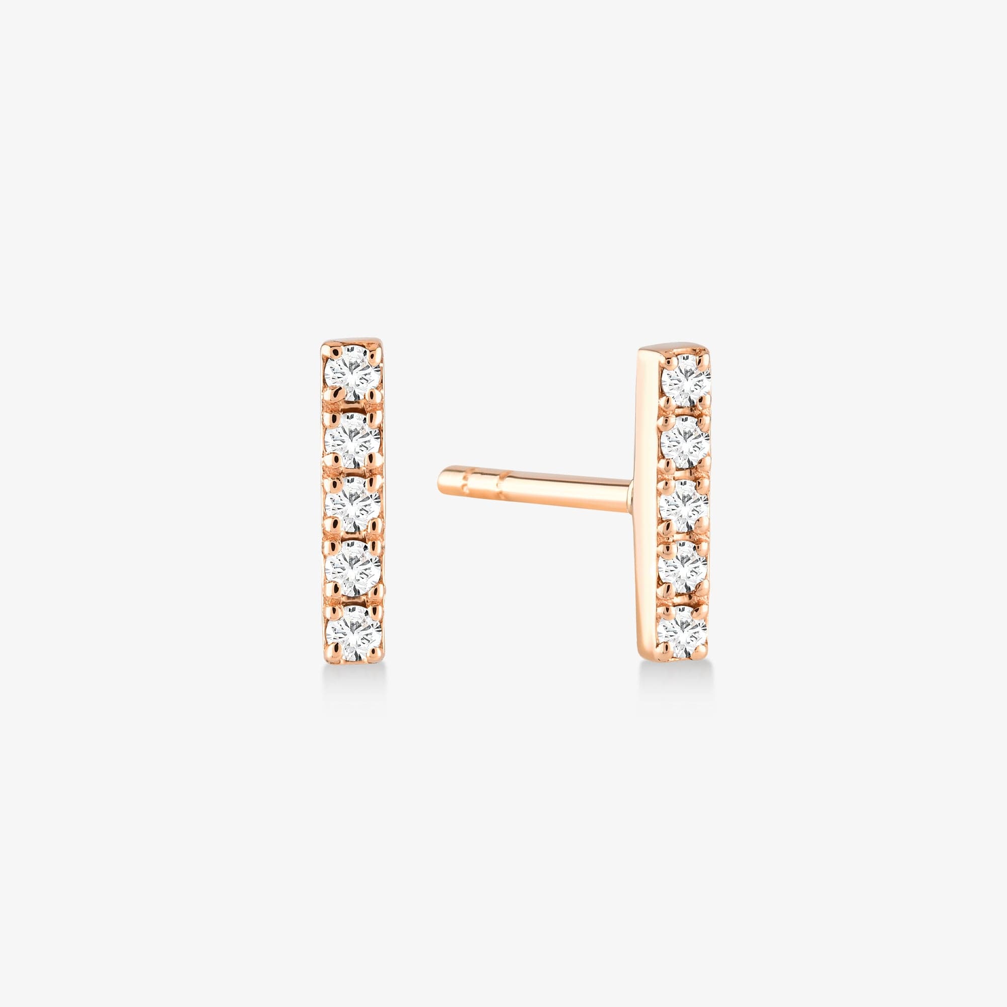 1/10 CT. T.W. Diamond Bar Stud Earrings