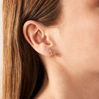 Diamond Accent Cross Stud Earrings