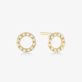 Diamond Circle Earrings
