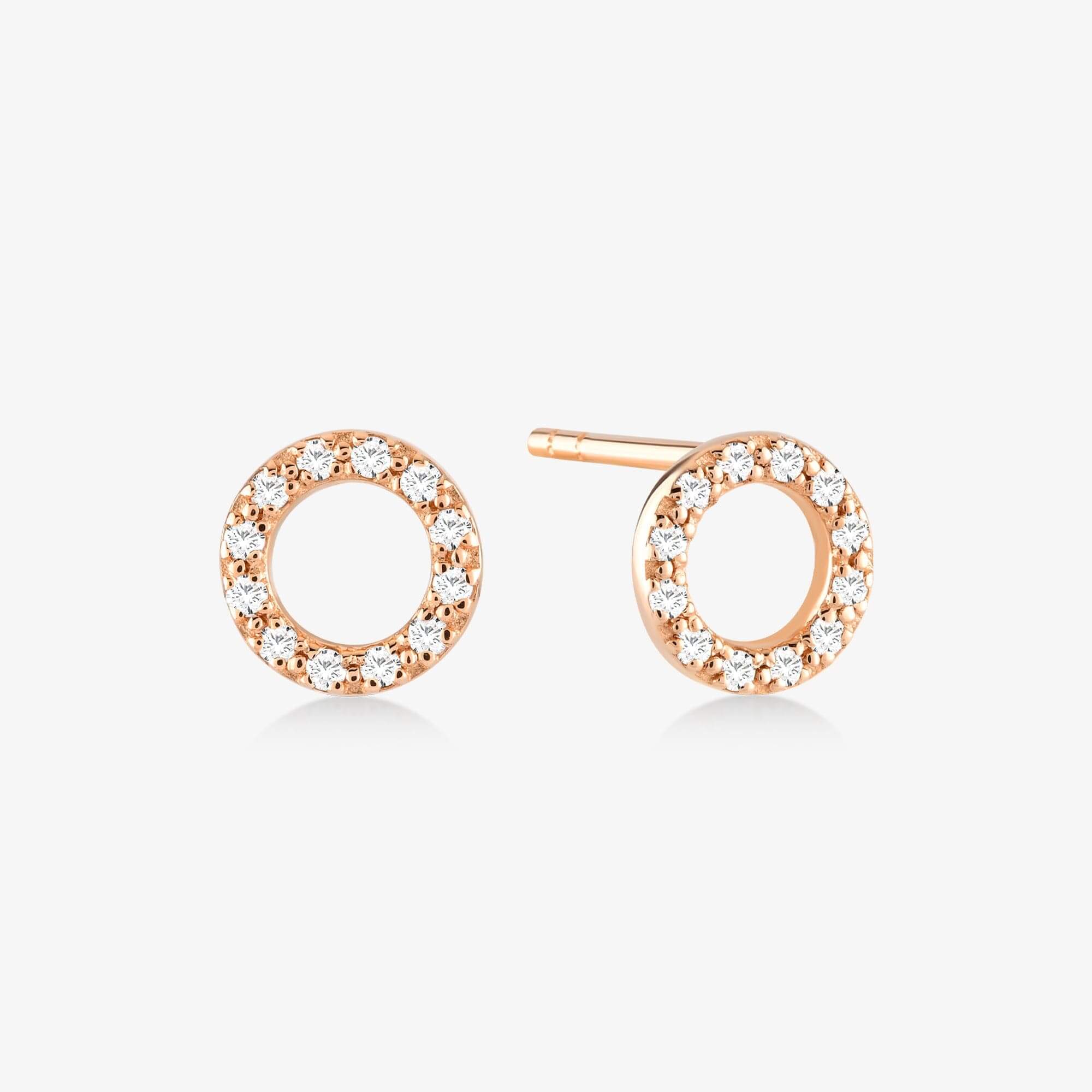 Diamond Circle Earrings