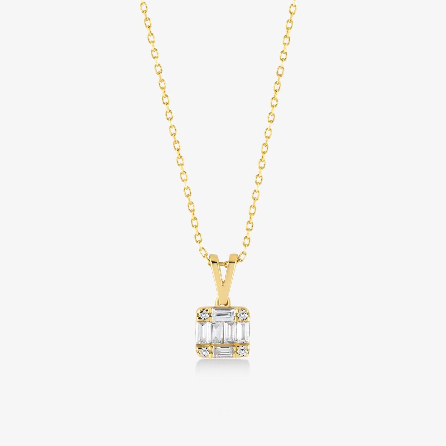 Diamond Square Necklace