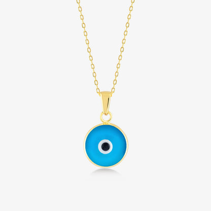 Blue Evil Eye Pendant Necklace