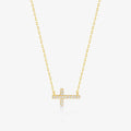 Diamond Horizontal Cross Necklace